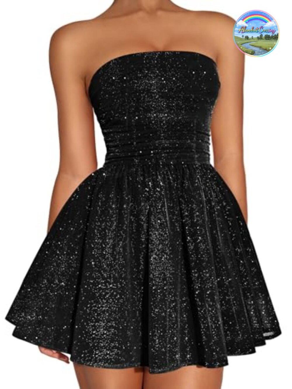 Sequin Strapless Mini Dress Ruched Bow Backless Party Prom